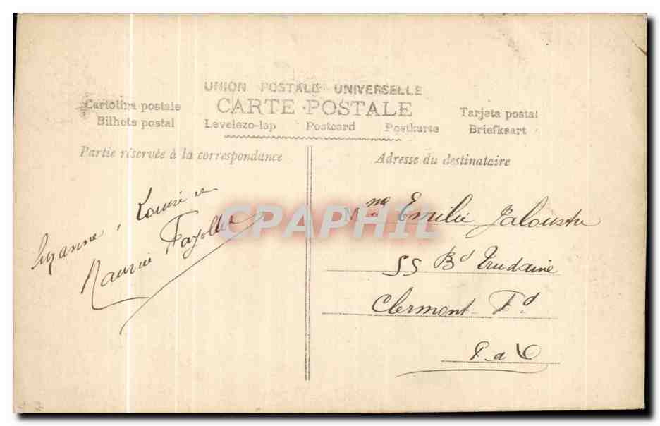 CPA Fantaisie Enfant Heureuse Fete — Verso