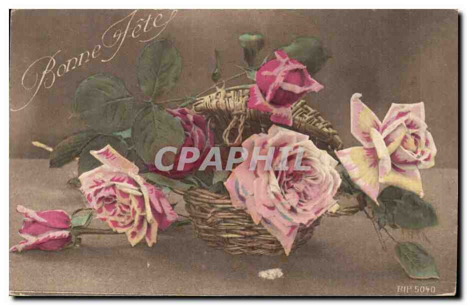 CPA Fantaisie Bonne FEte Fleurs