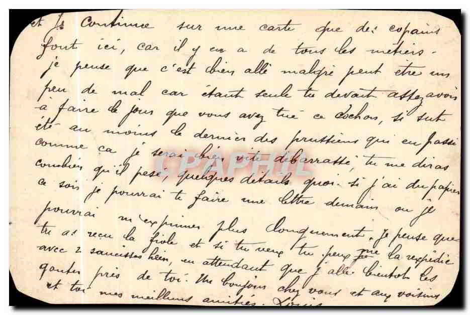 CPA Fantaisie Amitie Souvenir Fleur — Verso