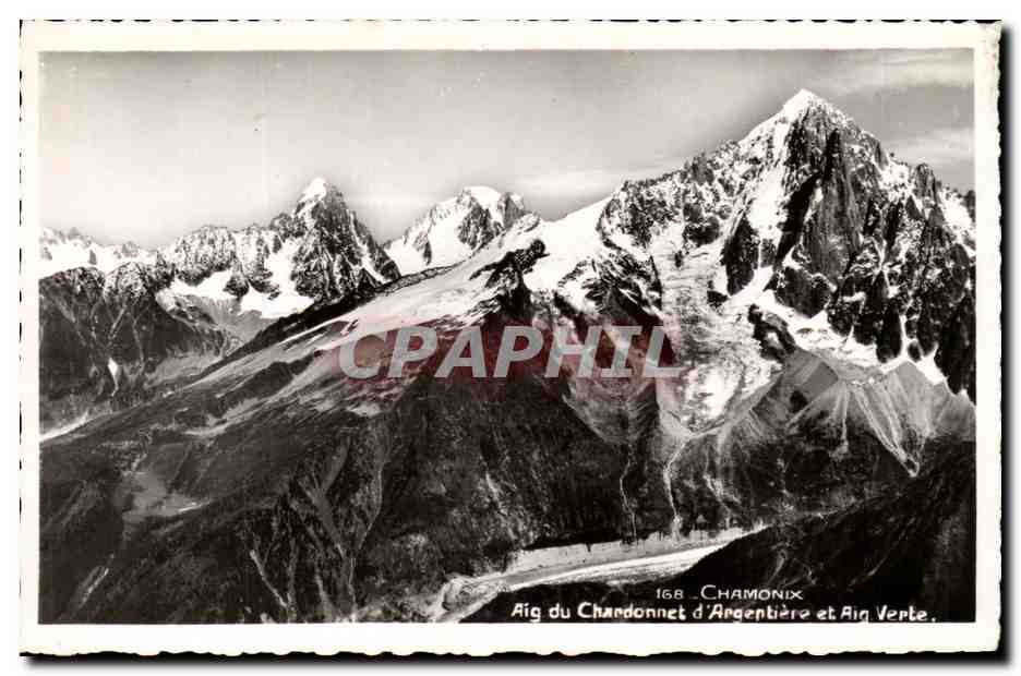 Chamonix CPA Aig du Cahrdonnet d'argentiere et Aig verte