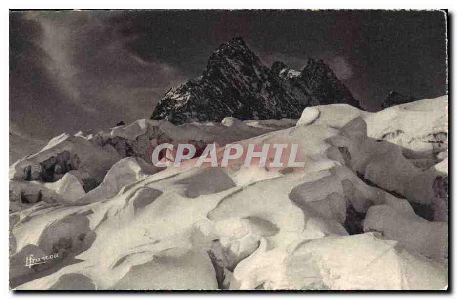 Les Hautes Alpes — La Grande Sagne (3779 m.) et les Séracs du Glacier Blanc — Édition F. Francou