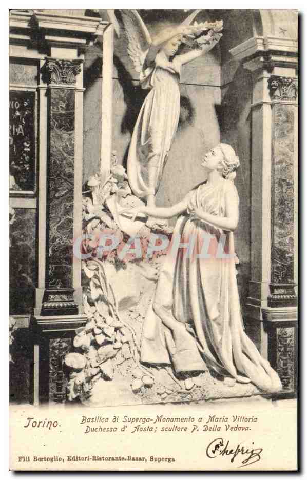 Italie Italie Torino CPA Basilica di Superga Monumento a Maria Vittoria Duchessa d'Aosta scultore P Della Vedova