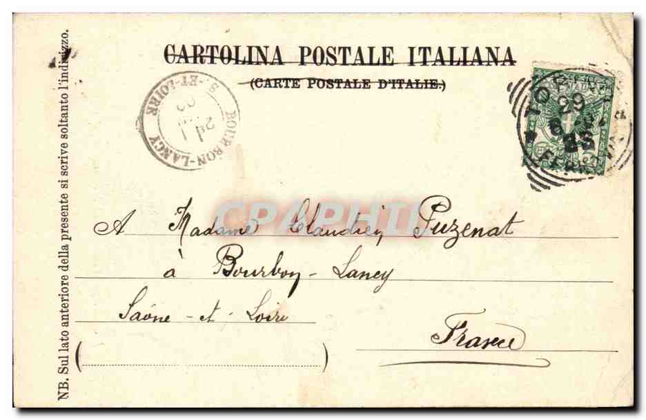 Italie Italie Torino CPA La Liberta particolare del Monumento a Garibaldi — Rückseite