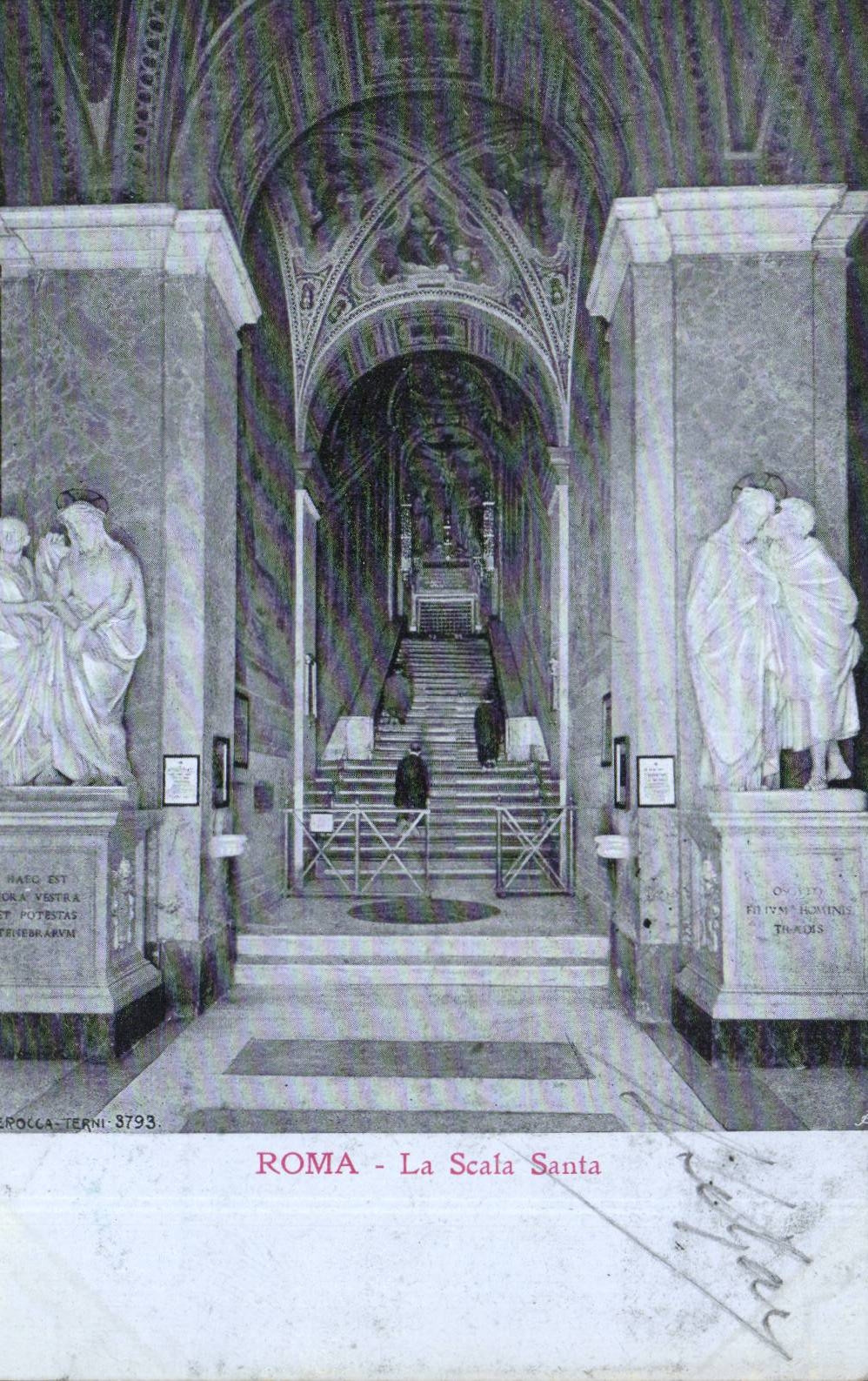 Italie Italie Roma CPA La Scala Santa