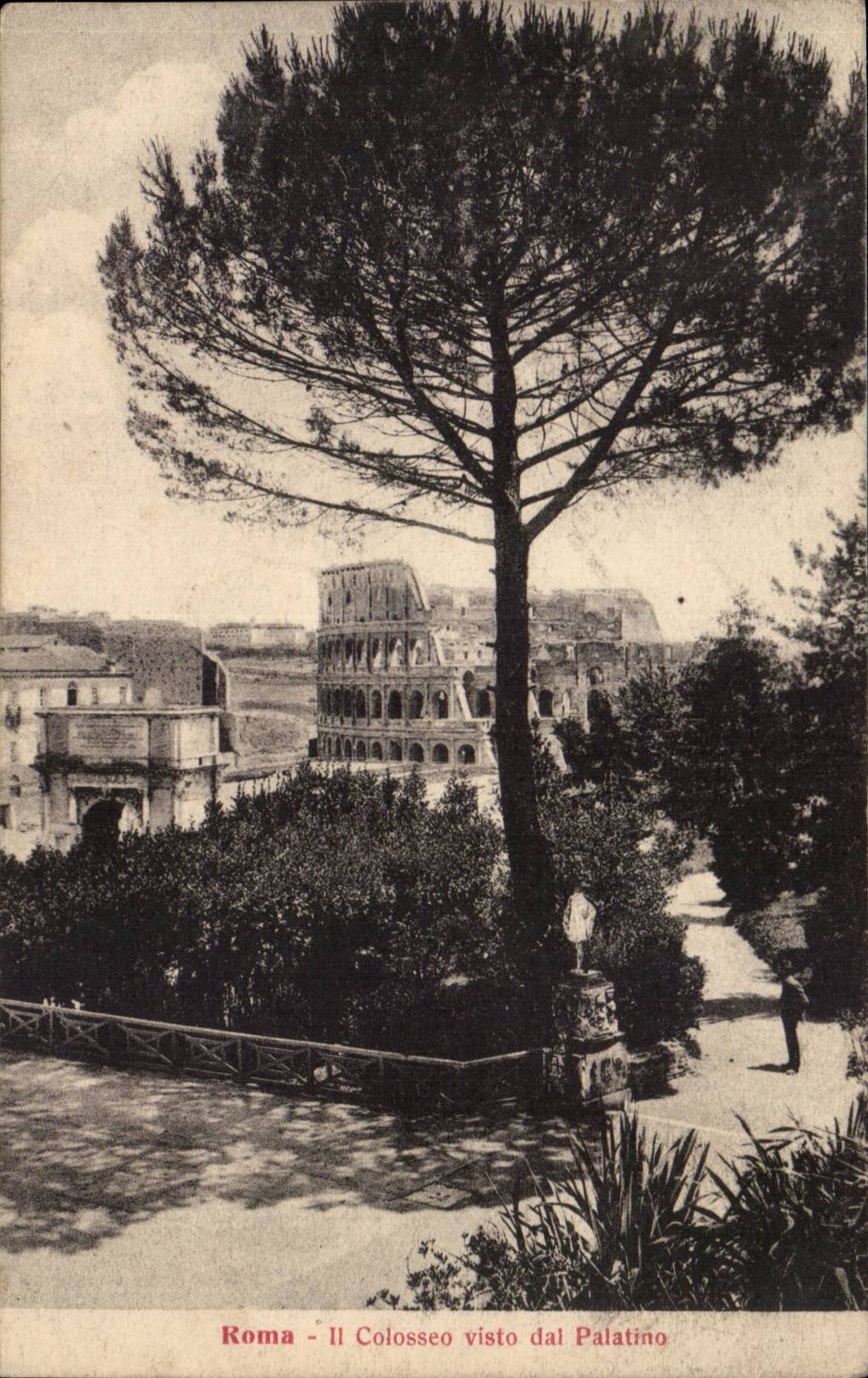Italie Italia Rome CPA Il Colosseo visto dal Palatino