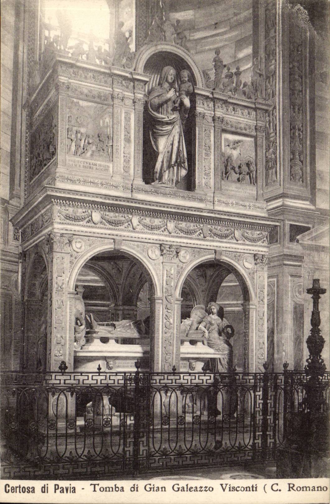 Italie Italia CPA Certosa di pavia Tomba di Gian Galeazzo Visconti (C Romano)