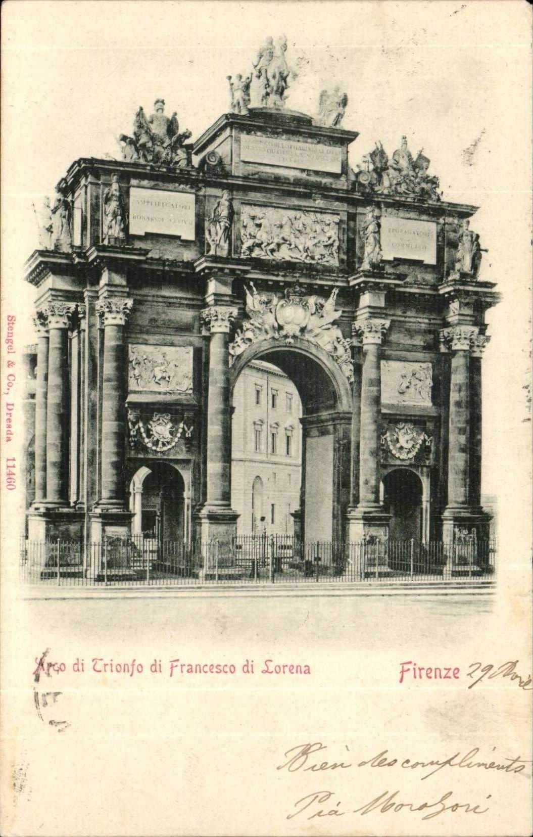 Italie Italia Firenze CPA Argi du triomfo di Francesco di lorena