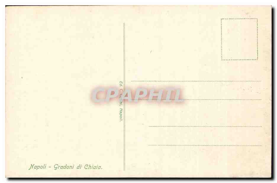 Italie Italia Napoli CPA Gradoni di Chiaia — Verso
