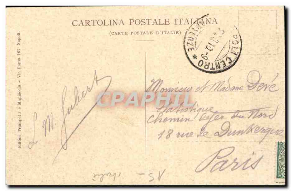 Italie Italia Napoli CPA Vico Pallonetto S Lucia — Verso