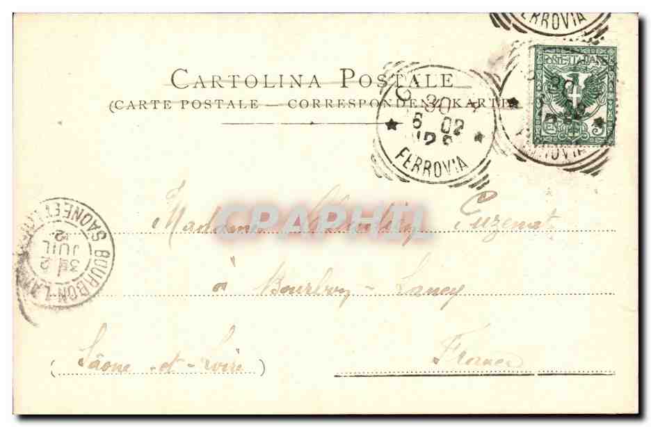 Italie Italia Genova CPA SS Annunziata — Rückseite