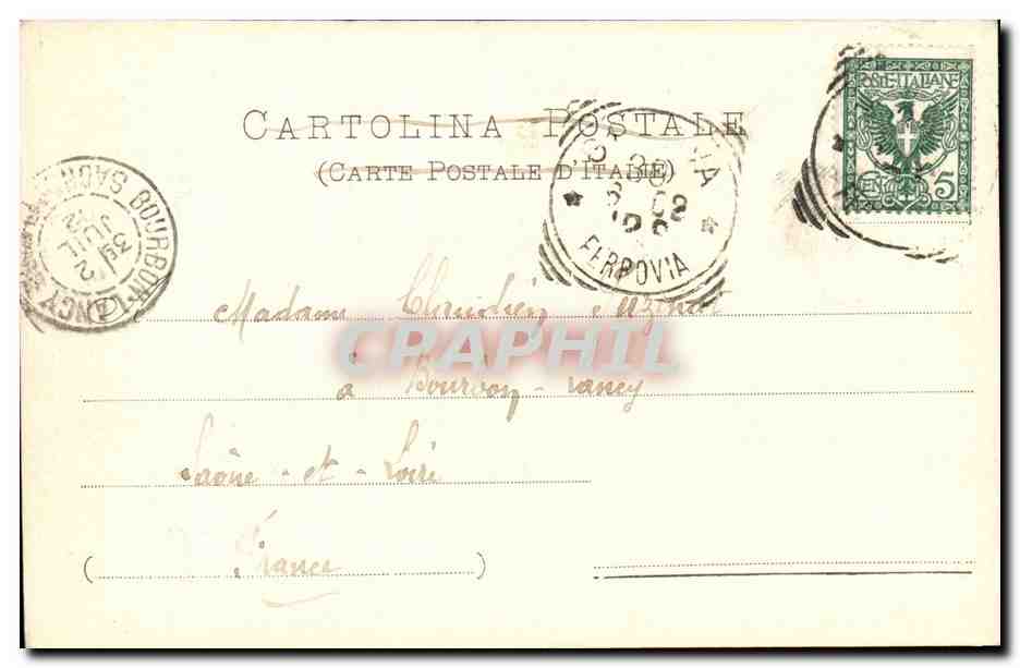 Italie Italia Genova CPA Casteloo Mackenzie (Ing Coppede) — Rückseite