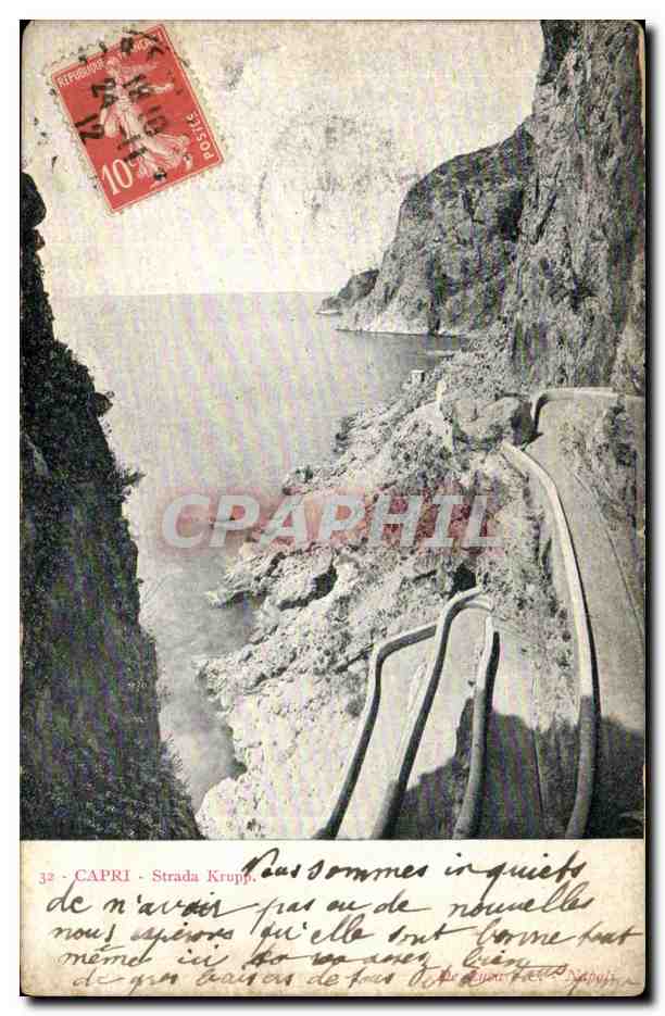 Italie Italia CApri CPA Strada Krupp