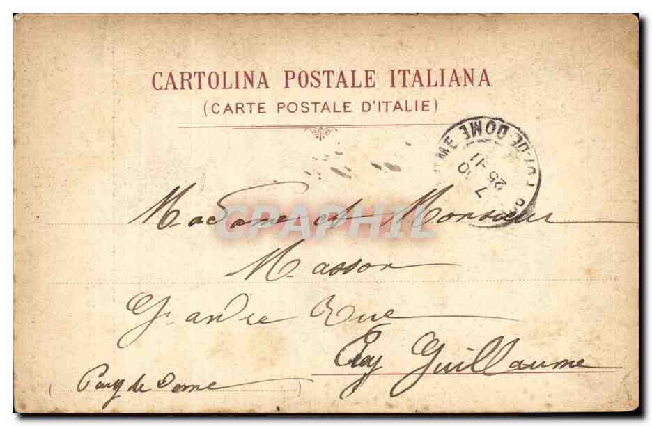 Italie Italia CApri CPA Strada Krupp — Rückseite