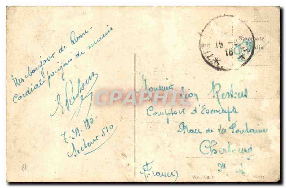 Italie - Italia - Roma - Rome - Palazzo di Giustizia - CPA  — Rückseite