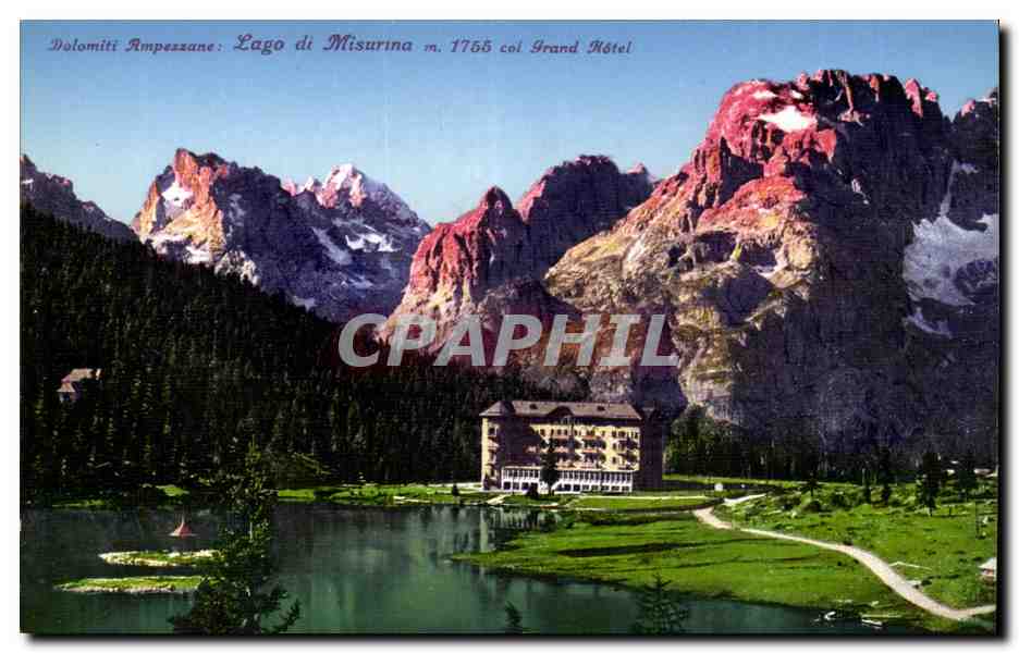 Italie - Italia - Lago di Misurina m 1755 col Grand Hotel - CPA 