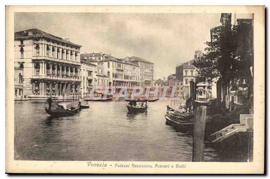 Italie - Italia - Venezia - Palazzi - Rezzonica Foscari e Balbi CPA 