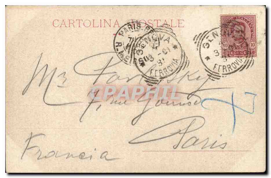 Italie - Italia - Genova - Genoa - Genes - Un saluto CPA  — Rückseite