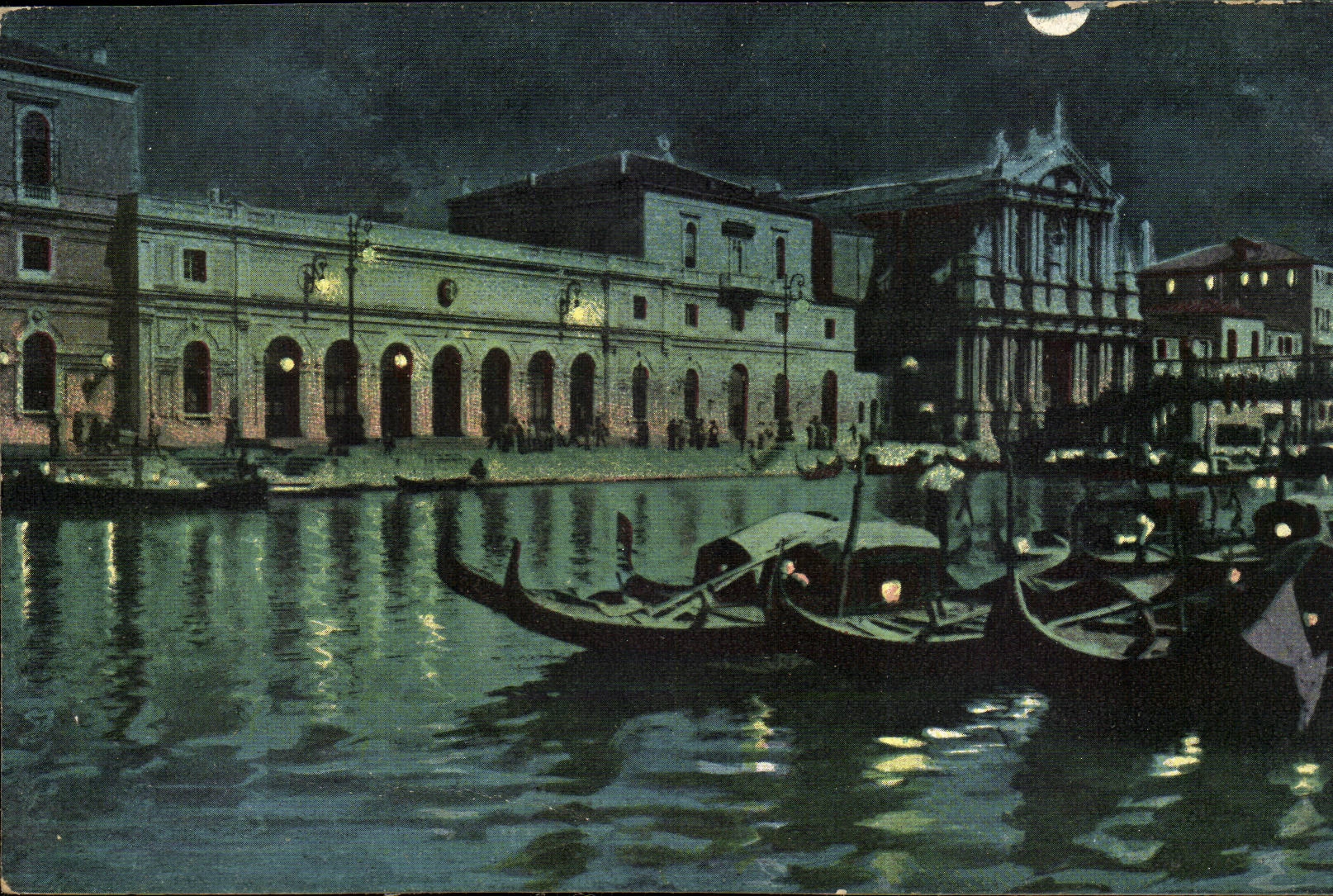 Italie Italia Venezia CPA Stazione (bataux)