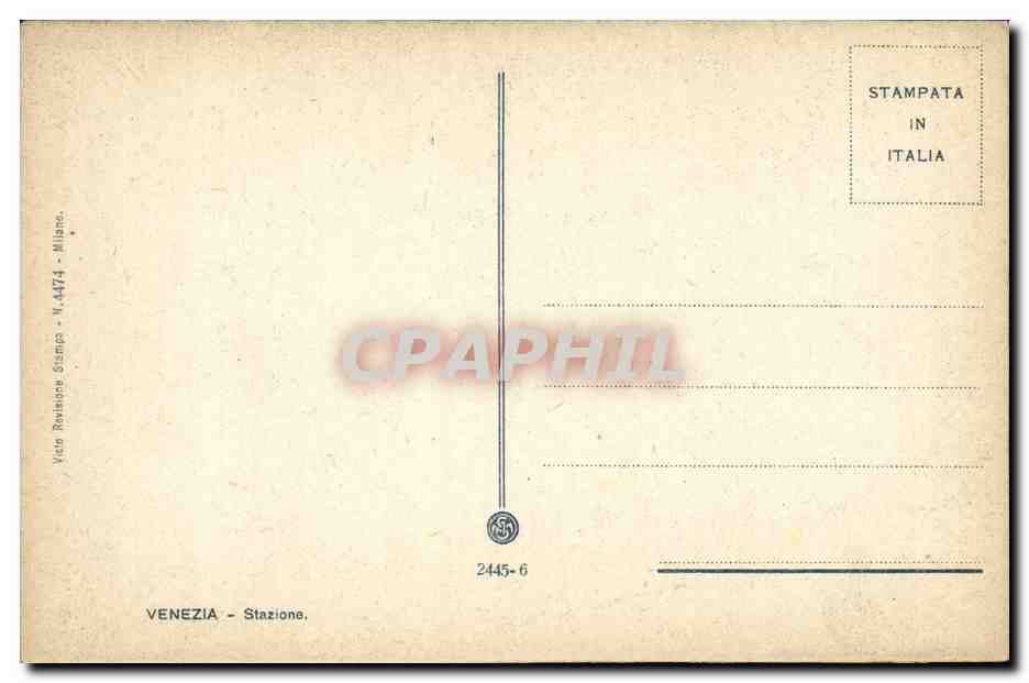 Italie Italia Venezia CPA Stazione (bataux) — Verso