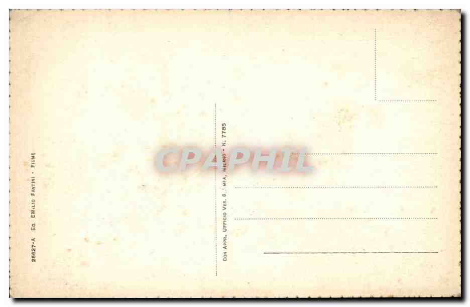 Italie Italia Fiume CPA Teatro Giuseppe Verdi — Rückseite