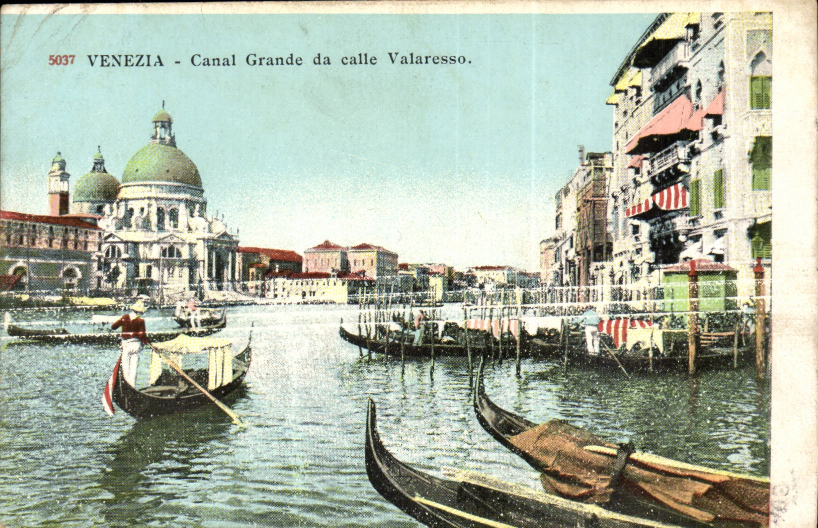 Italie Italia Venezia CPA Canal grande da calle Valaresso