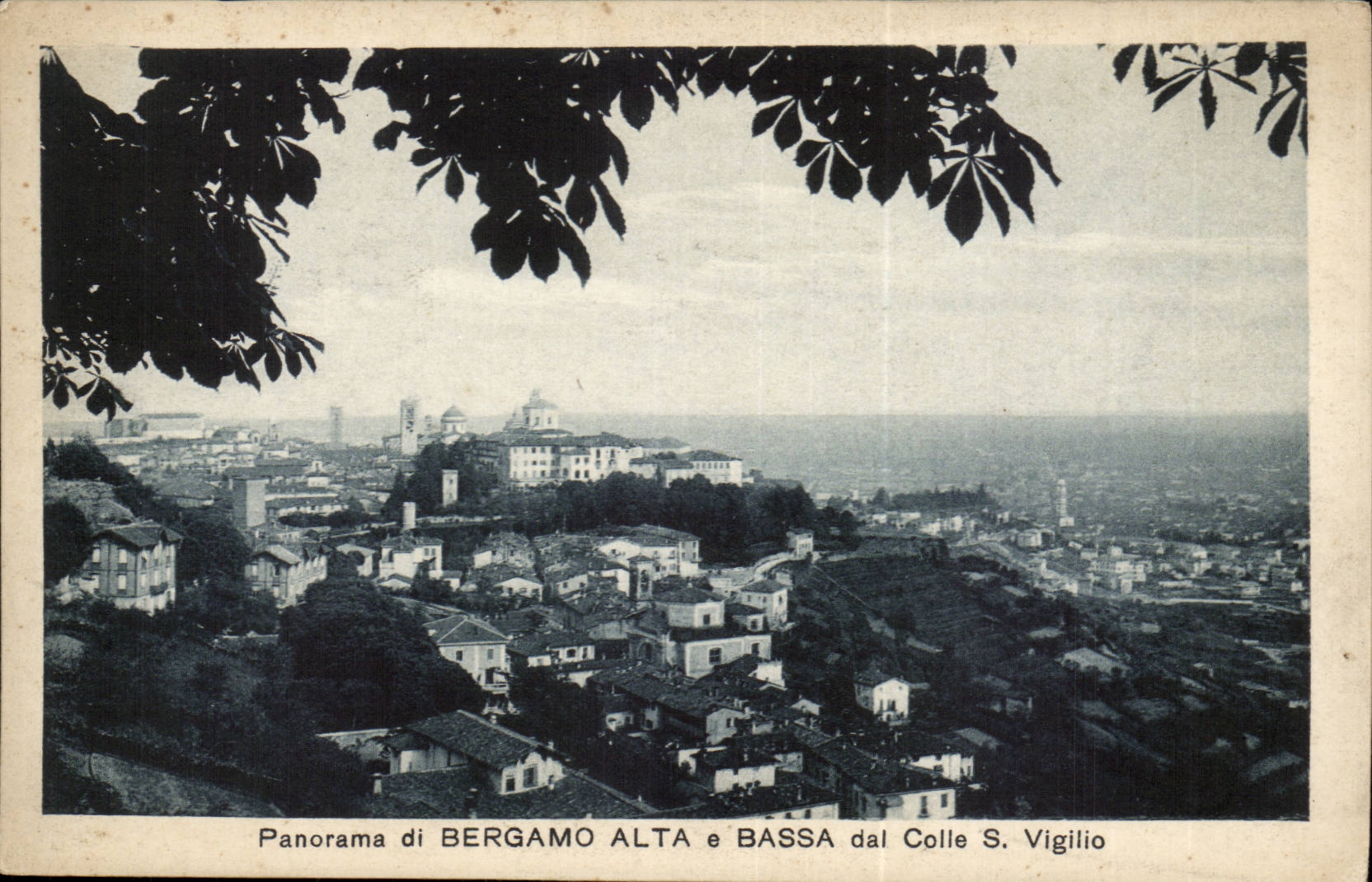 talie Italia Panorama di Bergamo Alta e Bassa del Colle S Vigilio