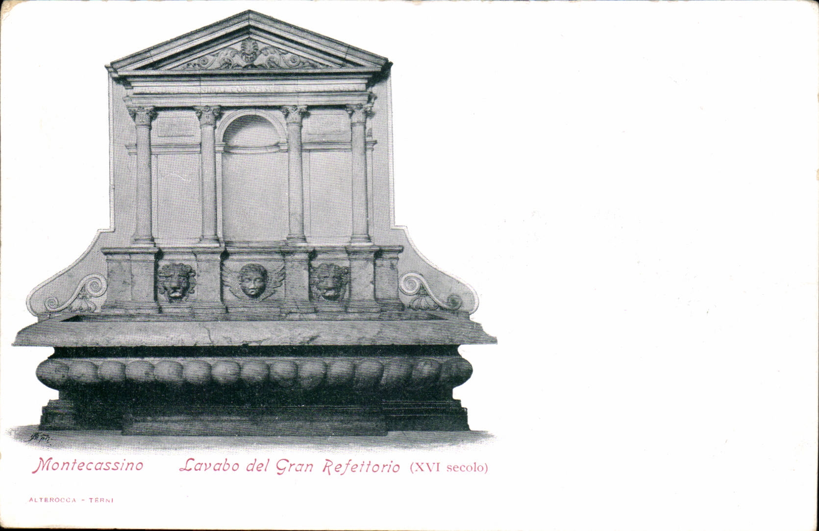 Italie Italia Montecassino CPA Lavabo del Gran Refettorio 