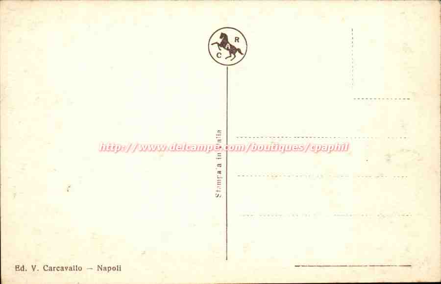 Italie italia Napoli CPA Vesuvio il cono centrale con effetto di neve — Verso