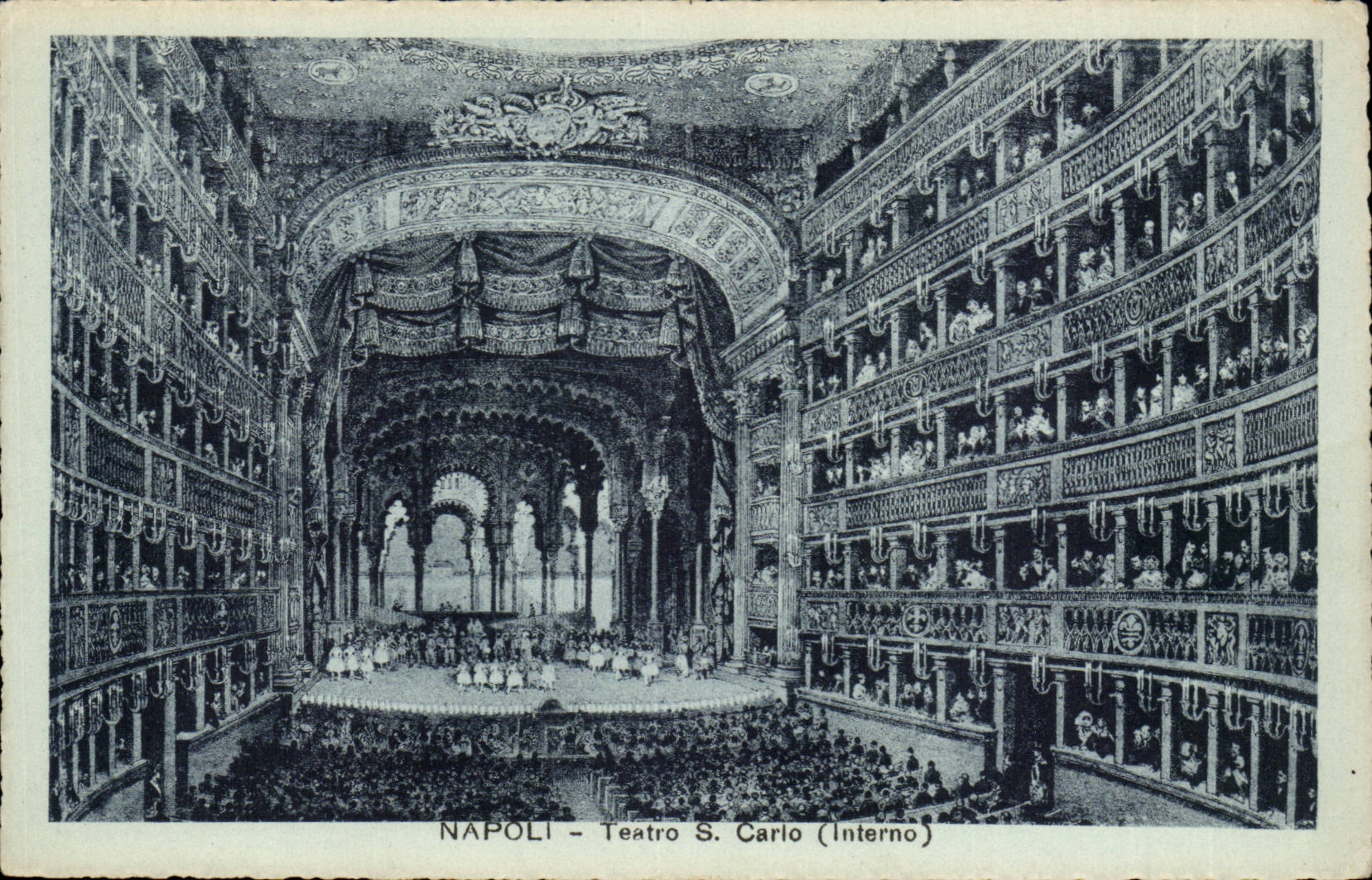 Italie italia Napoli CPA Teatro S Carlo (interno)