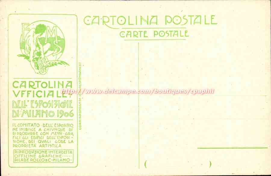 Italie italia Chiosco Milanese di Liugi Donini CPA  — Rückseite