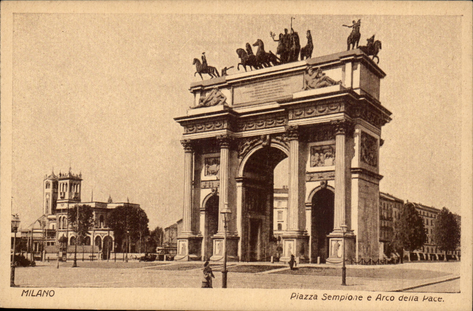 Italie italia Milano CPA Piazza Sempione e Arco della pace