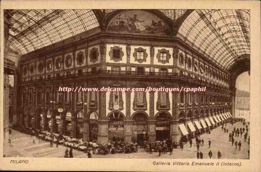 Italie italia Milano CPA Galleria Vittorio Emanuelle II (interno)