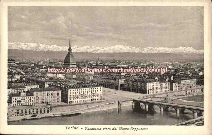 Italie Italia Torino CPA Panorama visto del Monte CAppuccini