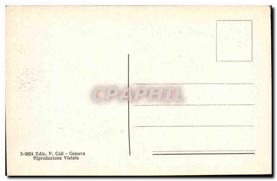 Italie Italia Genova CPA Cornigliano Castello Raggio — Rückseite