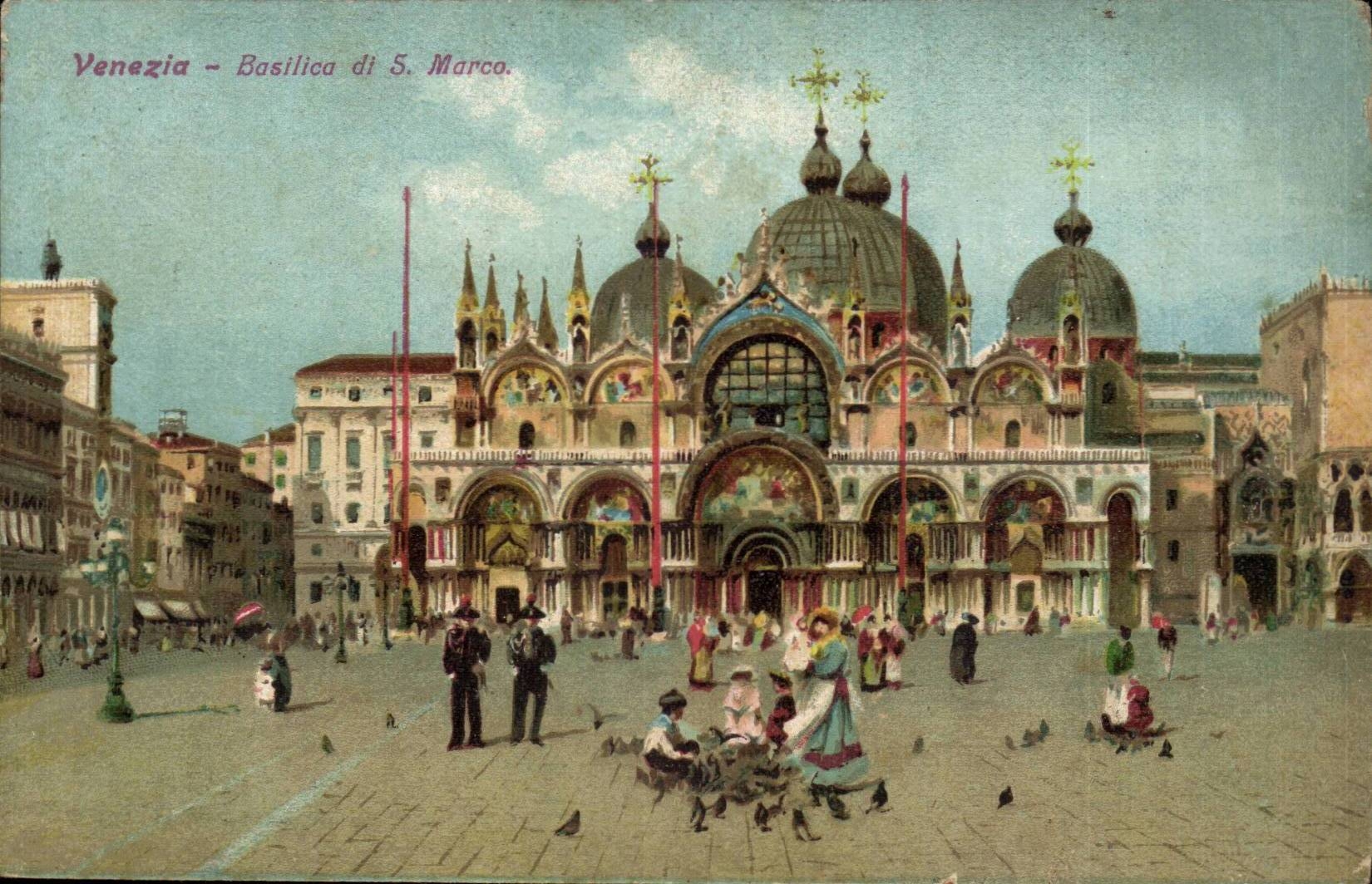 Italie Italia Venezia CPA Basilica di S Marco