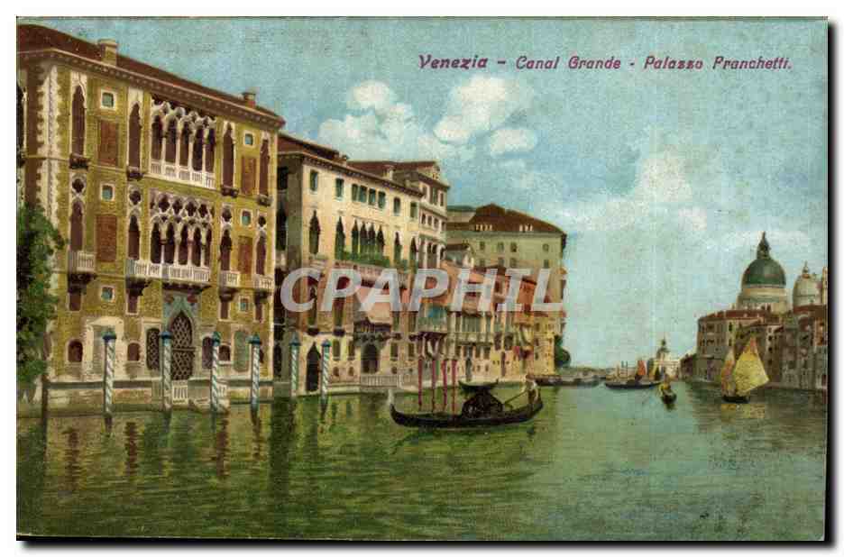 Italie Italia Venezia CPA Canal Grande Palazzo Pranchetti