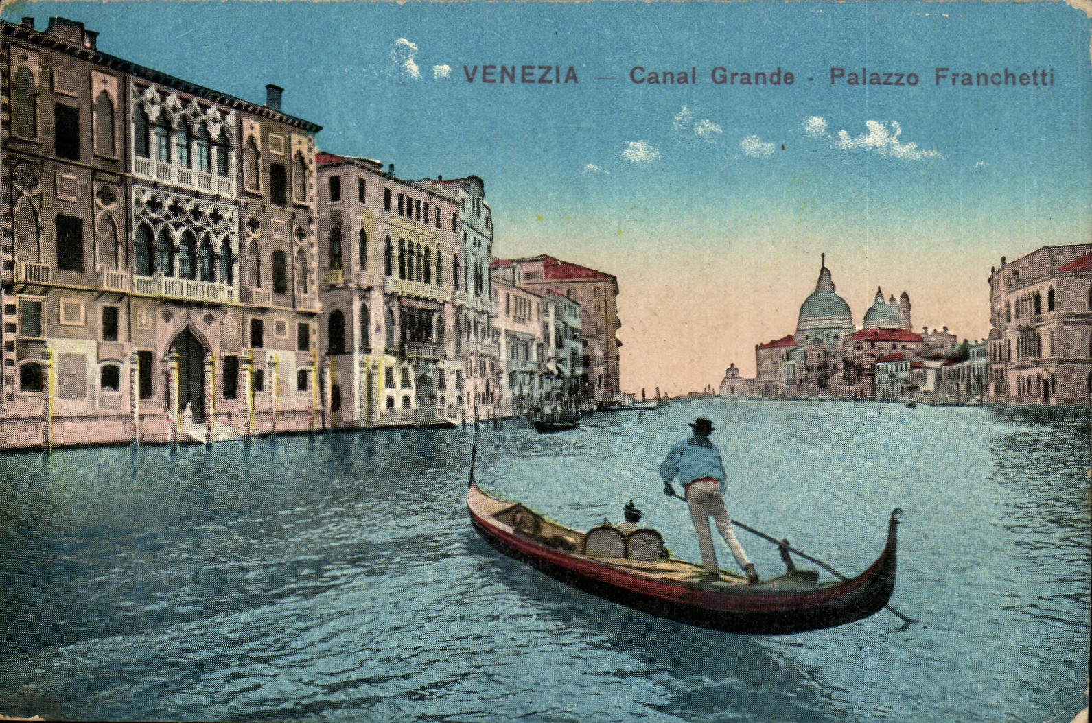 Italie Italia Venezia VEnise CPA Canal Grande Palazzo Franchetti