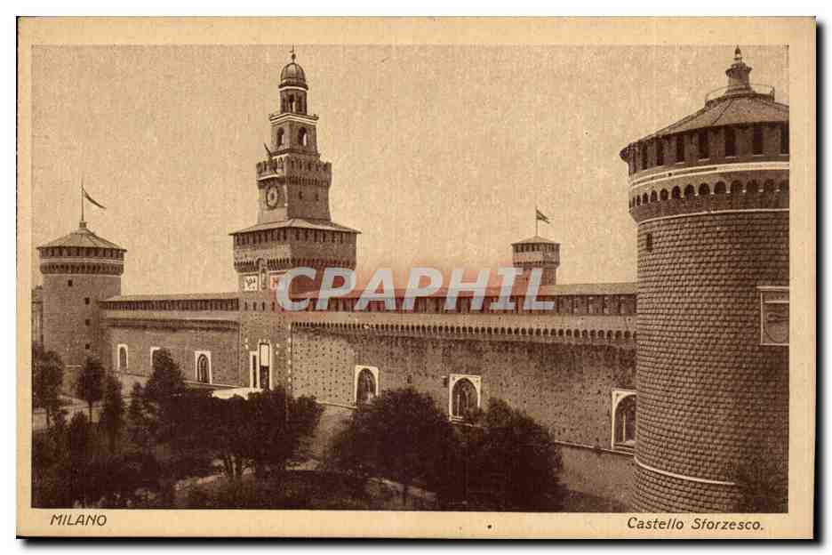 Italie Italia Milano CPA Castello Sforzesco