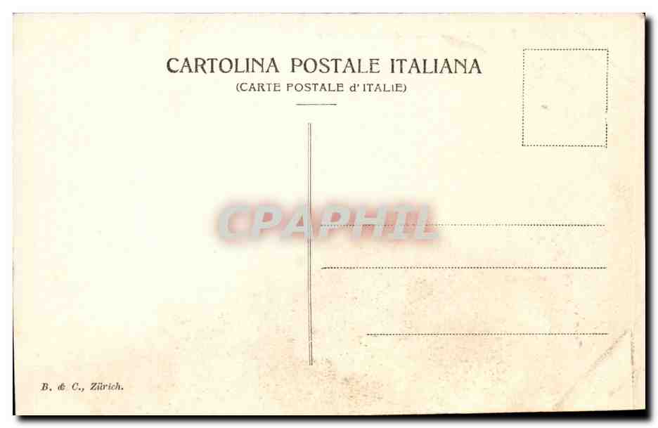 Italie Italia Pegli CPA Villa Pallavicini Caffe e Viale — Rückseite