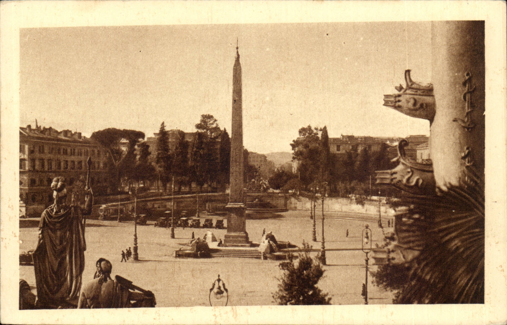 Italie Italia Roma CPA Piazza del Popolo