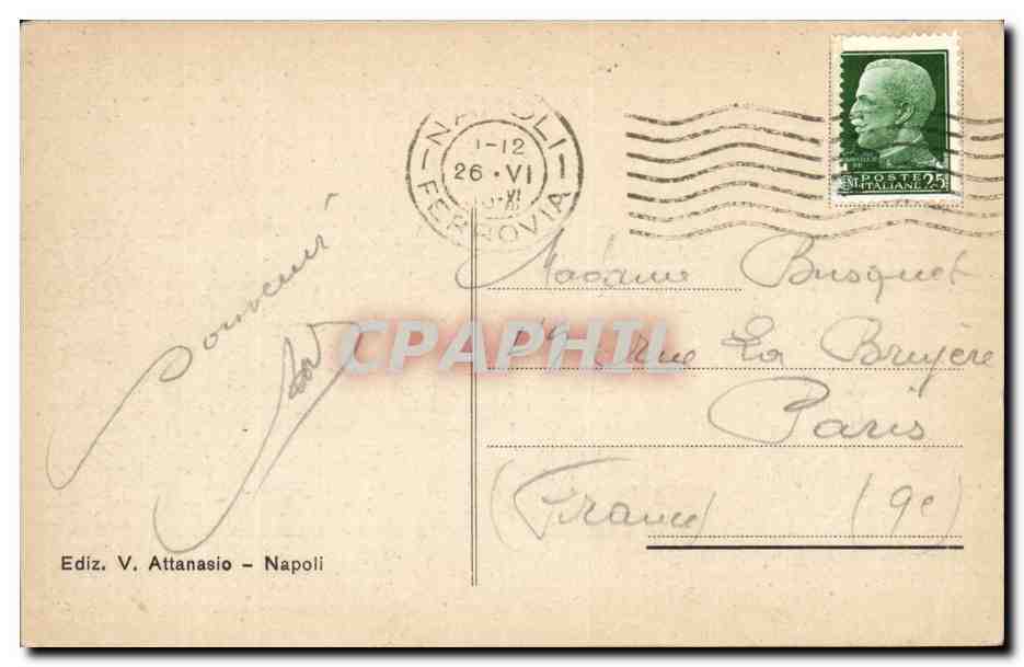 Italy - Italie - Napoli - Naples - Palazzo Donn'Anna Posillipo - Porta Palazzo - CPA  — Verso