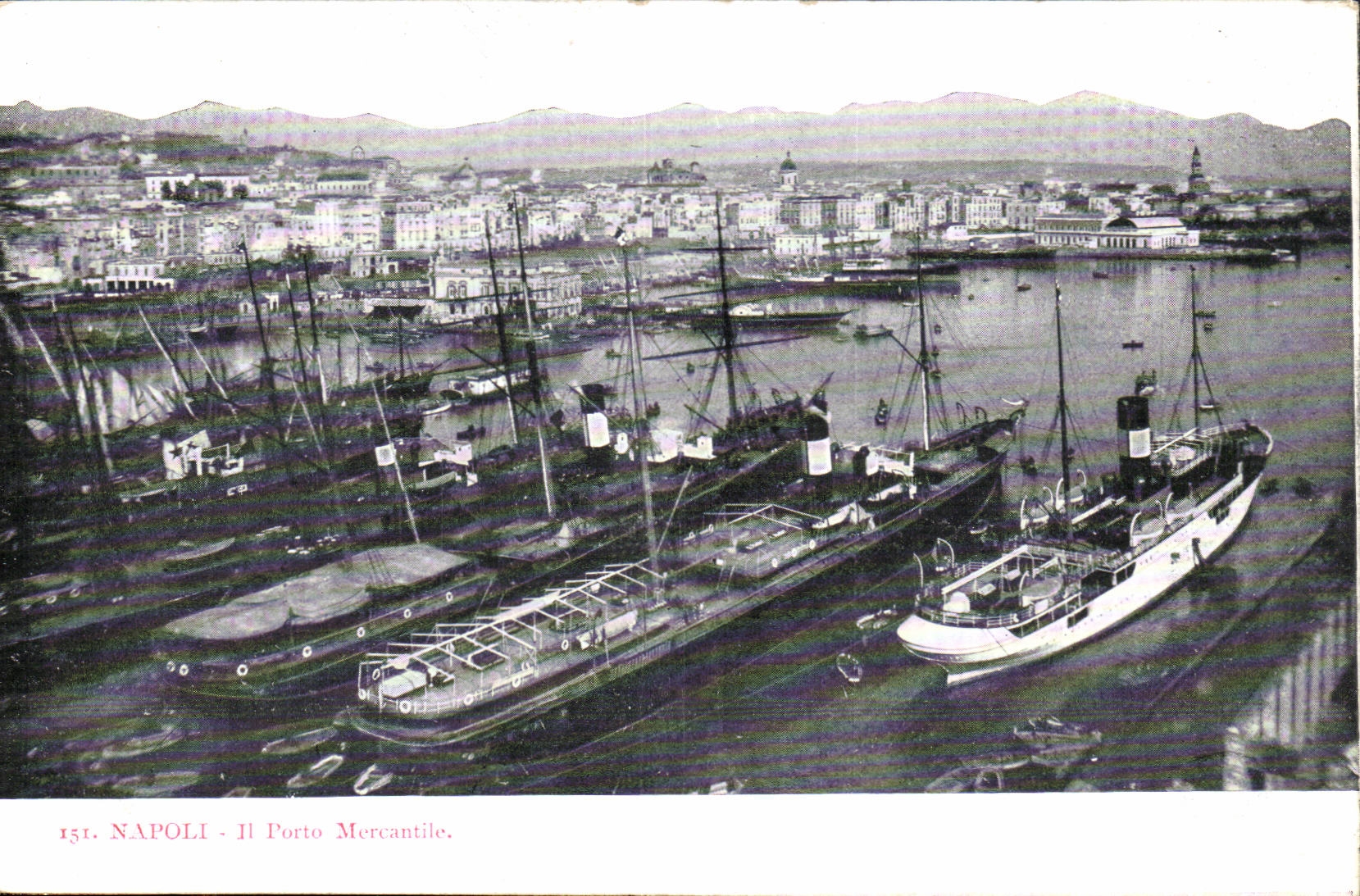 Italy - Italie - Napoli - Naples - Il Porte Mercantile - bateau - boat - CPA 