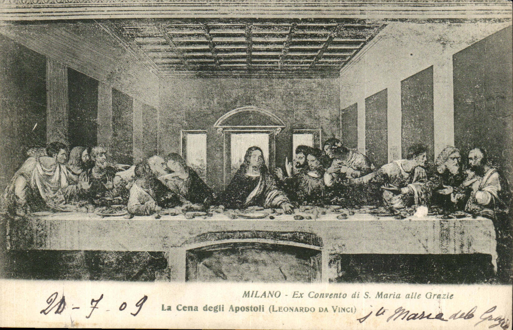 Italie - Italy - Milano - Ex Convento di S Maria alle Grazie - la Cena degli Apostoli - Leonardo da Vinci CPA 