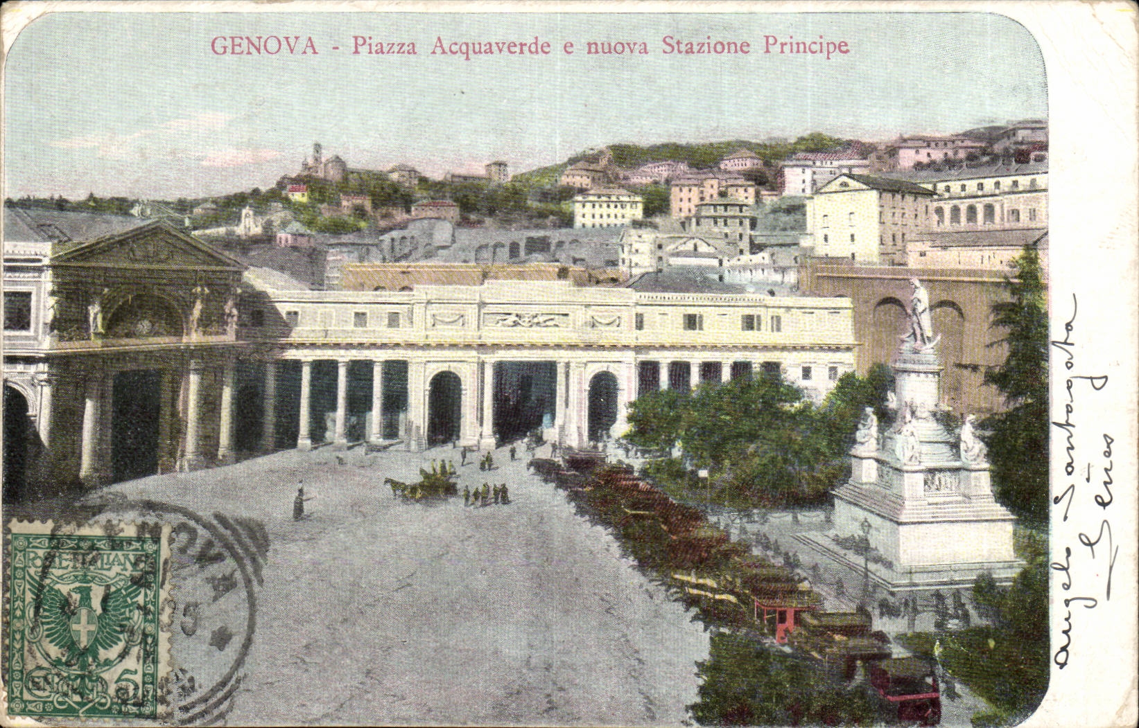 Italie - Italy - Genova - genoa - Piazza Acquaverde e nuova Stazione Principe CPA 