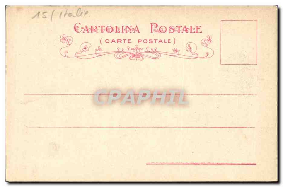Italie - Italy - Piazza del Duomo - CPA  — Rückseite