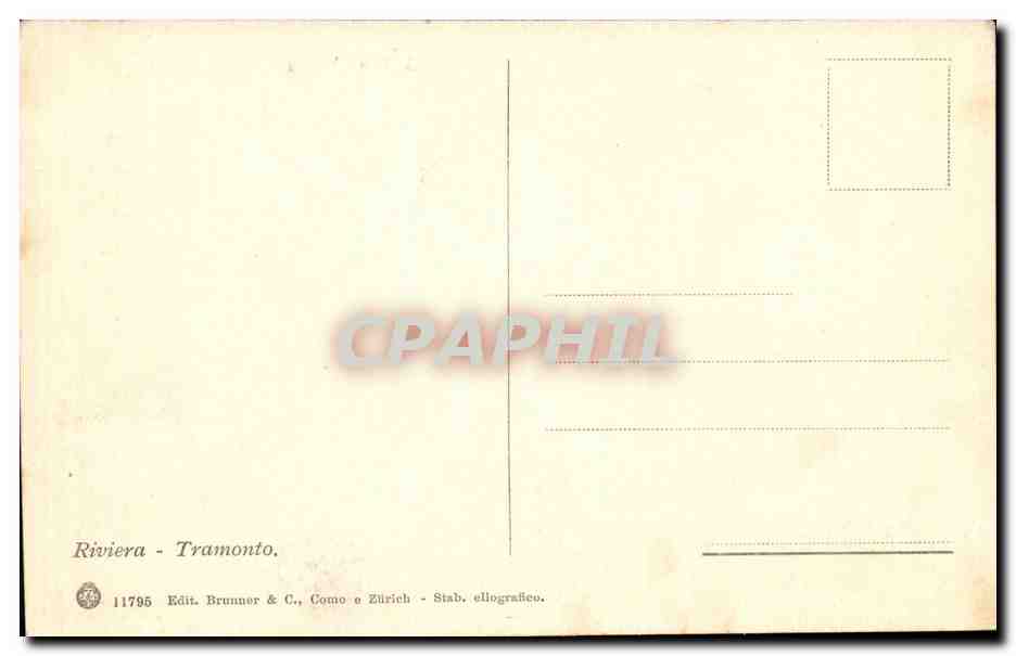 Monaco - Italy - Italie - Margherita - Riviera - Tramonto - CPA  — Rückseite