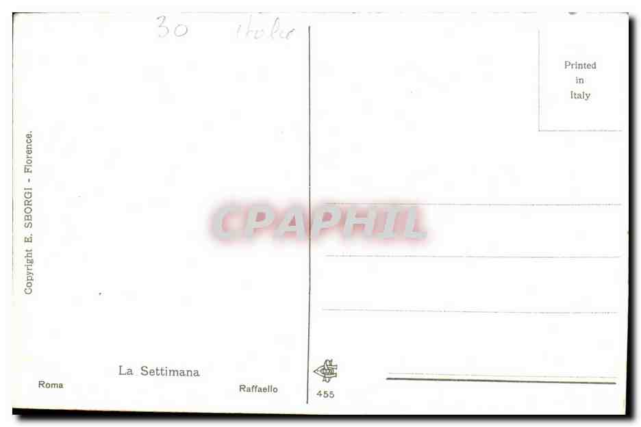 CPA La Settimana Italie Italia — Verso
