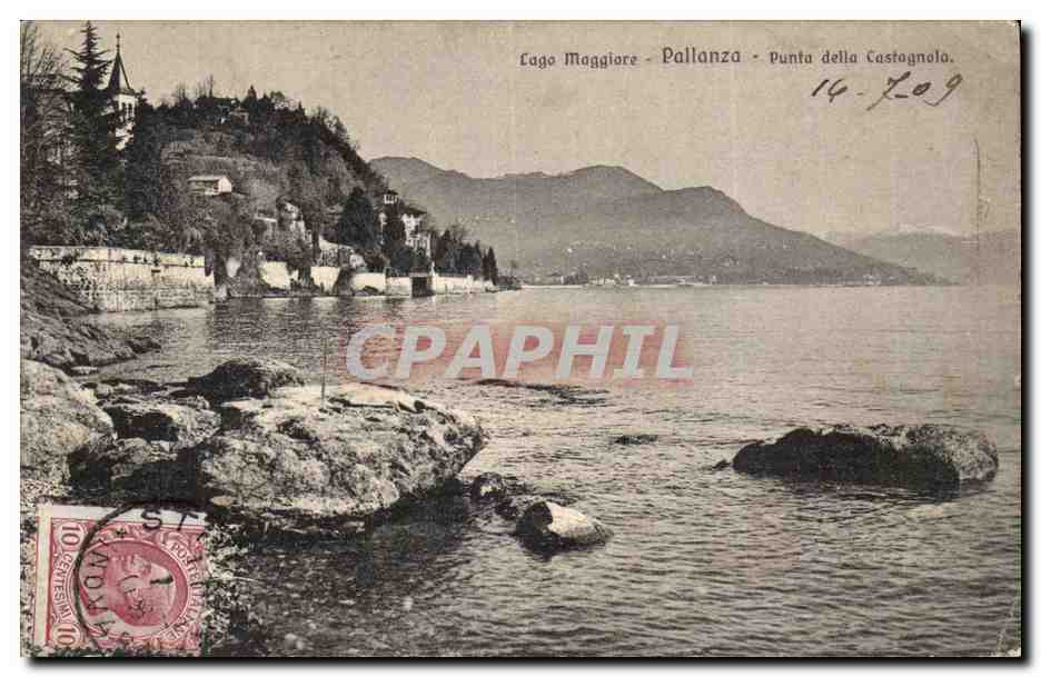 CPA Italie Italia Lago Maggiore Pallanza Punta dalla Castegnola