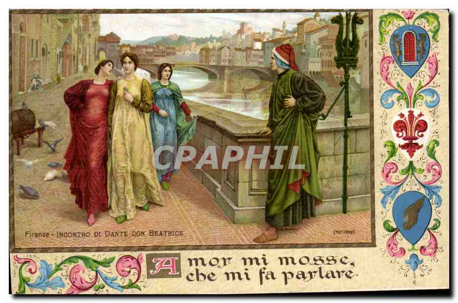 CPA Italie Italia Firenze Incontro di Dante con Beatrice 