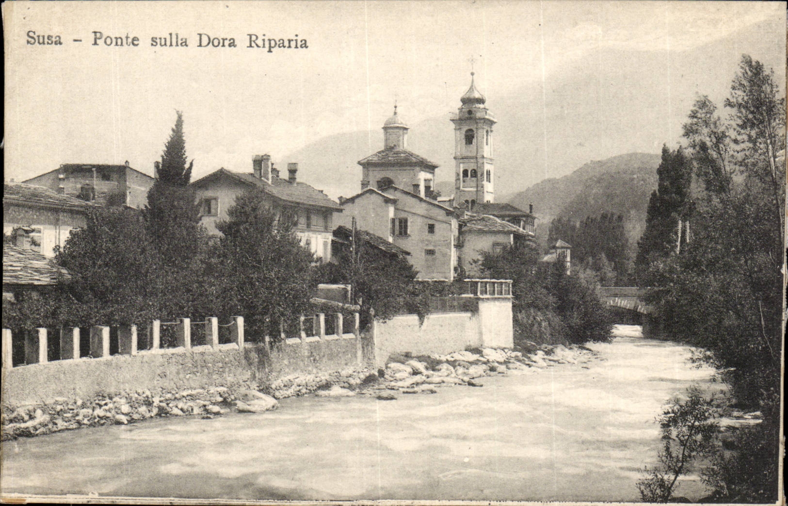 CPA Italie Italia Ponte sulla Dora Riparia
